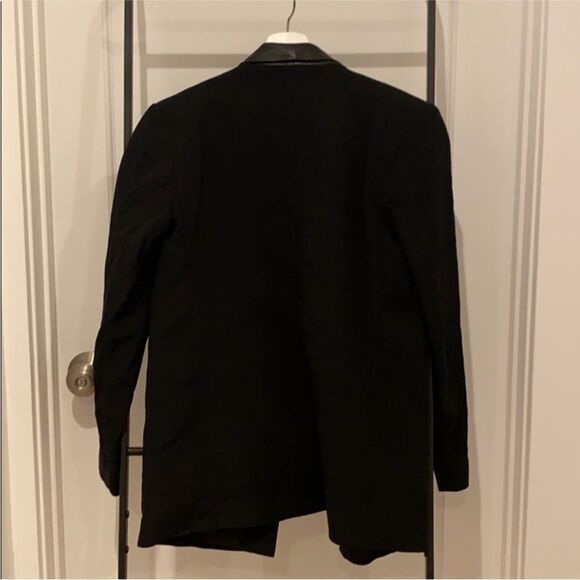 Serrano genuine leather trimmed viscose blazer, XS - Picture 5 of 8